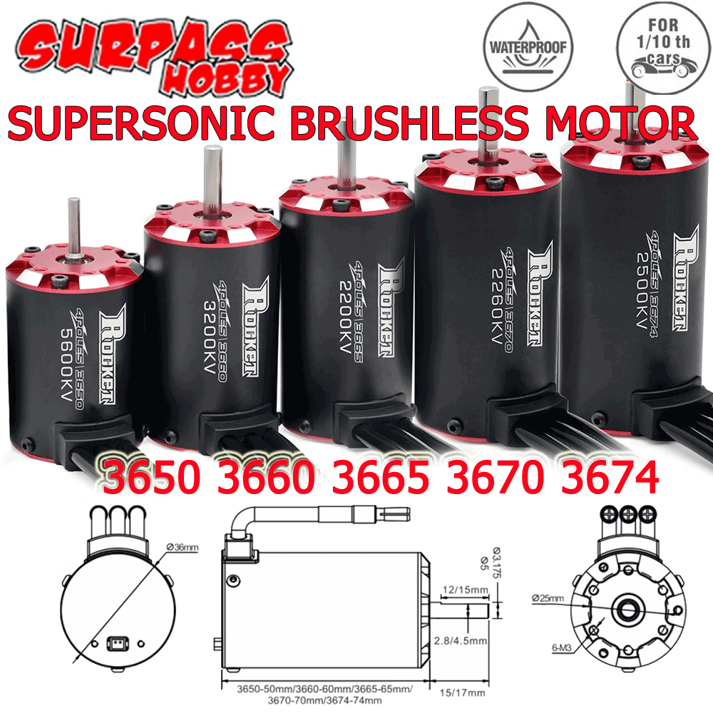 Rc Hobby Motor - SURPASSHOBBY roket-rc süpersonik V2 fırçasız Motor
