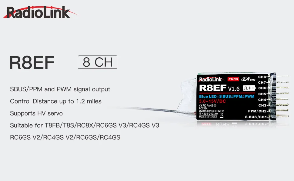 Receiver Sbus 8Ch - Radiolink R8EF Alıcı 2.4G 8 Kanal